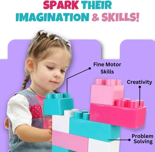 Vista 5 de Liberty Imports - Bloques de construcción gigantes entrelazados para niños pequeños (24 unidades)