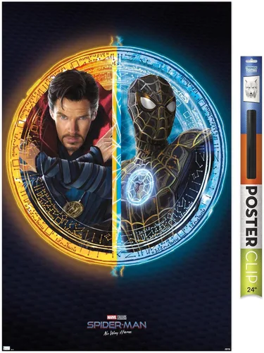 Vista 54 de Trends International Marvel Spider-Man: No Way Home - Póster de pared dúo, 22.4 pulgadas de largo x 14.7 pulgadas, versión enmarcada de madera