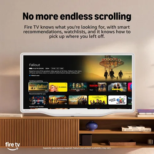 Vista 10 de Hisense Serie S5 DécoTV QLED FHD Smart Fire TV de 32 pulgadas (32S5QF, modelo 2025) - Ajuste versátil, color Hi-QLED, diseño inspirado en el arte