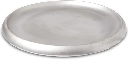 Vista 7 de DN DECONATION Bandeja otomana plateada, bandejas decorativas redondas grandes para decoración del hogar, bandejas de mesa auxiliar para perfumes