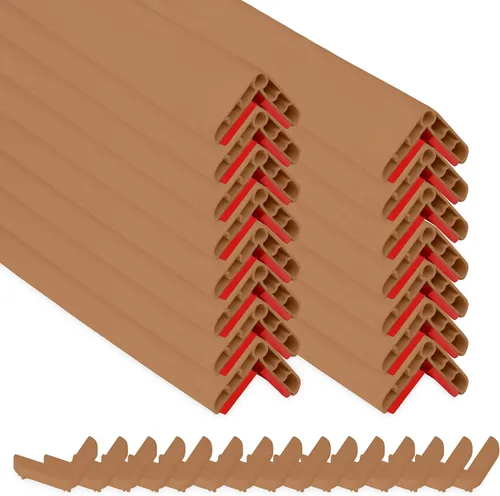 Vista 12 de Rubber Bond Protector de borde de esquina de pared, protectores de esquinas a prueba de bebés de 1 x 1 x 36 pulgadas, tiras de borde autoadhesivas
