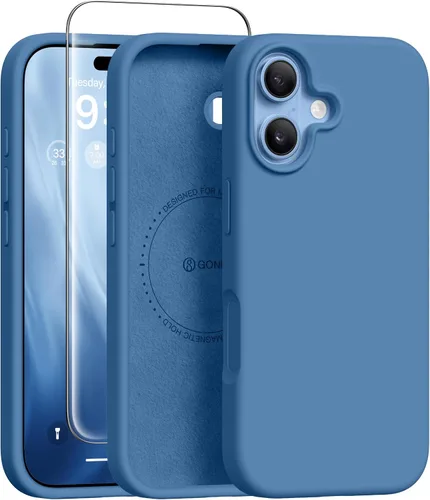 Vista 21 de GONEZ Funda magnética para iPhone 12 Case / 12 Pro Case, compatible con MagSafe, [protector de pantalla + protector de lente de cámara], funda