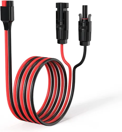 Vista 10 de ELFCULB Cable de panel solar de 10 AWG de 2 pies para conector Anderson 2, 6, 10, 20, 35, 50 pies, cable de extensión solar para estación de energía