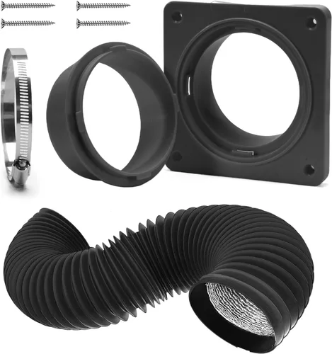 Vista 11 de Kit de Conector de Manguera de Ventilación para Secadora VIWINVELA - Placa de Pared para Ventilación de Secadora - Conector de Conducto de Secadora