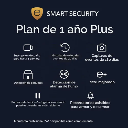 Vista 2 de ecobee Cámara de timbre inteligente con cable con suscripción Smart Security Plus de 1 año - Video HD, visión nocturna, alertas de movimiento, audio