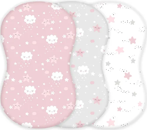 Vista 23 de TansyPanda - Sábanas de moisés Halo para BassiNest Luxe giratorias, calmantes, giratorias, lite, Essential Sleeper, paquete de 3, 33 x 17 pulgadas