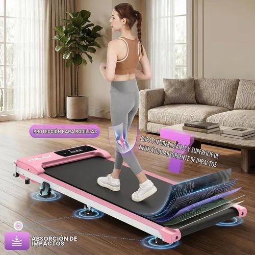 Vista 3 de Under Desk Treadmill, Walking Pad Treadmill for Home Office, 3.0 HP Portable Walking Treadmill 300 lb Capacity, Compact Walking Jogging Running
