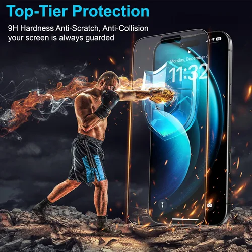 Vista 6 de Mothca Paquete de 2 protectores de pantalla de vidrio mate para iPhone Air / 17 Air de 6.5 pulgadas [caja de ajuste automático sin polvo] de borde a