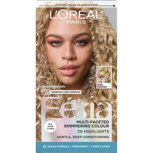 Vista 61 de L'Oreal Paris Feria - Tinte permanente brillante multifacético para el cabello, tinte de alta intensidad para reflejos 3X, 10 negro azabache