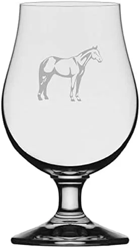 Vista 61 de Abaco Barb Body Horse - Vaso de cerveza Iona grabado (13.25 onzas)