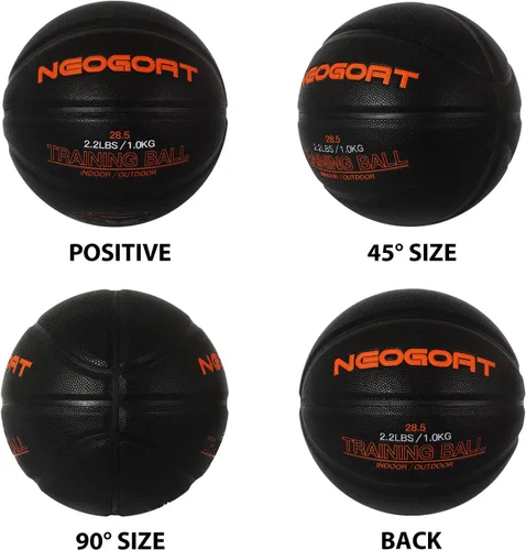 Vista 6 de 3LBS/2.2LBS 29.5"/28.5" Weighted Heavy Basketball Training Equipment for in& Outdoor Improving Handling Dribbling, Passing&Rebounding Skills