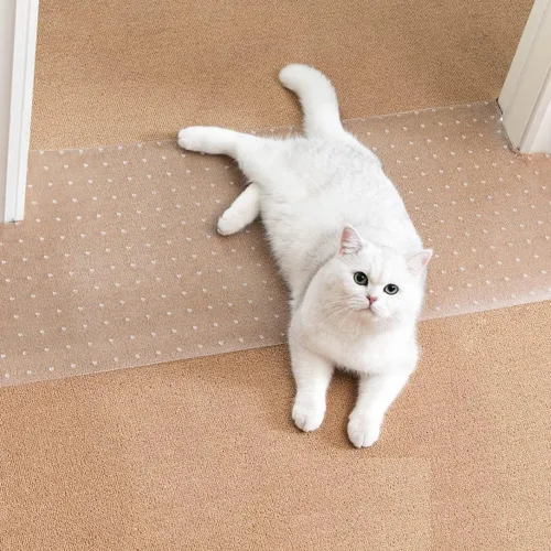Vista 15 de Uross Protector de alfombra para mascotas, protector de alfombra de gato negro de 3.6 pies para puerta, antiarañazos debajo de la puerta