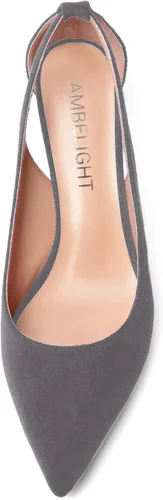 Vista 3 de AMBELIGHT Zapatos de tacón bajo para mujer, sin cordones, con puntera puntiaguda, de 2.0 in