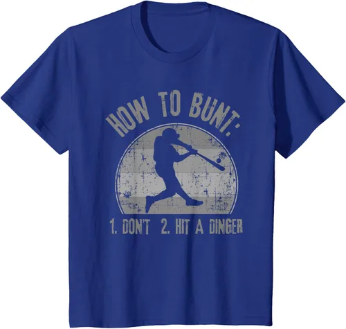 Vista 62 de Cómo Bunt Don't Hit A Dinger - Camiseta divertida de béisbol y sóftbol, Negro, S