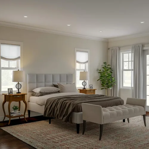 Vista 5 de Lavish Home Lámparas de mesa - Juego de 2 luces de orbe de hierro calado, bombillas y pantallas incluidas, estilo rústico moderno, piezas de acento
