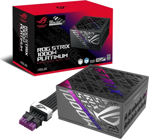 Vista 11 de ASUS ROG Strix 750 Fuente de alimentación ATX totalmente modular 80 Plus Gold 750W con ventilador Axial Tech de 0dB y garantía de 10 años