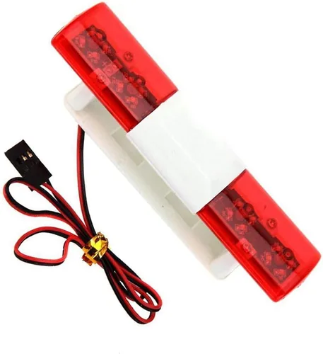 Vista 21 de 2 luces LED ultra brillantes de policía, lámpara estroboscópica de flash giratorio, 5 modos para 1/8 1/10 1/14 RC coche extinción de incendios