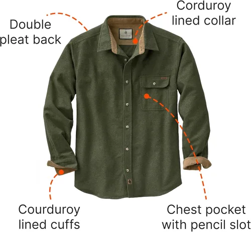 Vista 5 de Legendary Whitetails Camisa de franela para hombre Buck Camp
