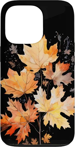Vista 10 de iPhone 16 Autumn Leaves Watercolor Art Fall Season Thanksgiving Case
