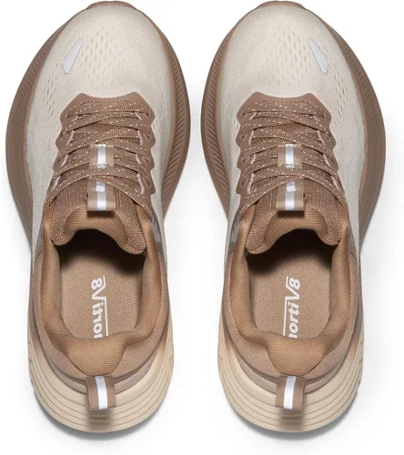 Vista 4 de NORTIV 8 Zapatos para caminar para mujer, tenis para correr Beige/Caqui