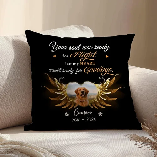Vista 5 de Hyturtle Almohada personalizada conmemorativa de condolencia con inserción - 12"x12" impresa por ambas caras con nombre personalizado y foto