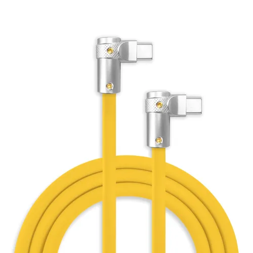 Vista 45 de chubbycable FlexElbow - Cable de carga rápida de 90 grados y 240 W, cable USB C en ángulo recto, cable de carga de silicona compatible con iPhone