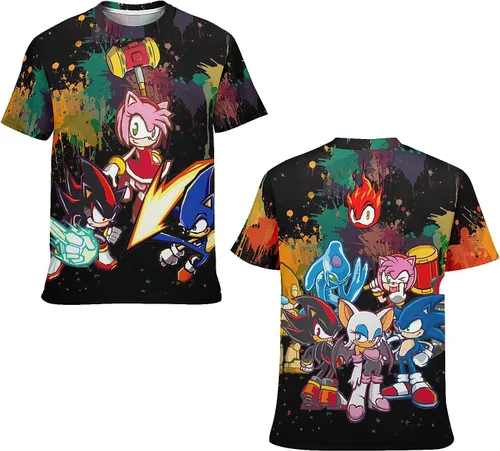 Vista 2 de KCNMEYY Camiseta de manga corta 3D de ancho completo para adolescentes, diseño moderno y fresco, unisex, adecuada para el uso diario