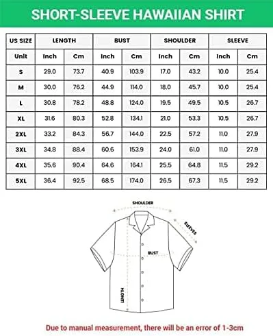 Vista 5 de LEVENTINO Camisa hawaiana de verano de Bulldog Inglés, camisa de manga corta con botones para verano, amante de los perros DG124h19, Multi, XXL
