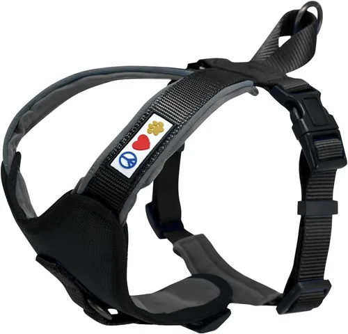 Vista 23 de Arnés para perro Pawtitas para entrenamiento de suave, ajustable, reflectante, acolchado para cachorros, Azul