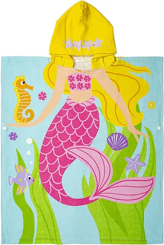 Vista 23 de BANGSAUR Toalla con capucha para niños, para el baño, la playa, toallas de algodón suave, absorbente, para piscina, con capucha, poncho para bebé