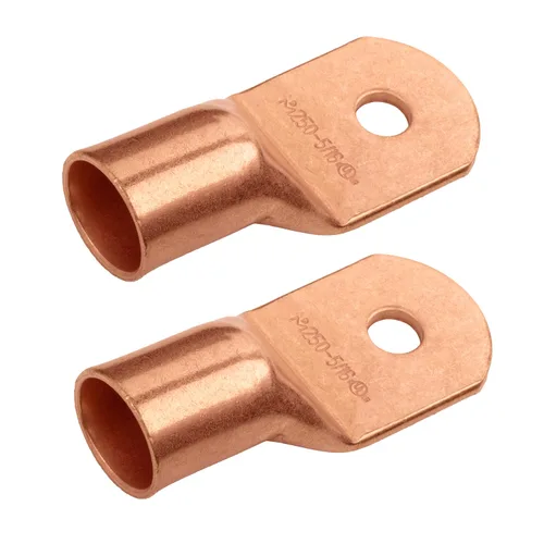 Vista 264 de SELTERM - 5 terminales de anillo resistentes para cable de batería, calibre 1/0 AWG, pernos de 1/2 pulgadas, terminales de calibre 0, ojales