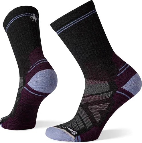 Vista 9 de Smartwool Calcetines de media caña para mujer con amortiguación ligera para caminatas Amanecer púrpura ceniza
