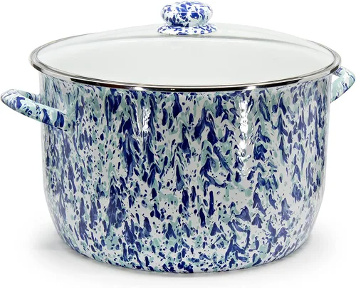 Vista 6 de Golden Rabbit Sopa esmaltada o olla de caldo, 18 cuartos de galón, camuflaje