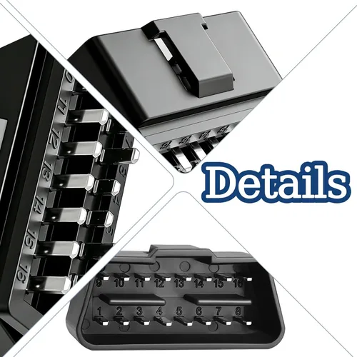 Vista 3 de Premium J1962 conector adaptador macho OBDII de 16 pines para herramientas de diagnóstico de 24 V (10 piezas)
