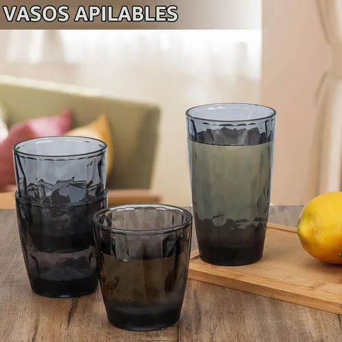 Vista 3 de Topsky Vasos de plástico reutilizables, a prueba de roturas, vasos de plástico irrompibles, vasos de vino acrílicos para bebidas en el hogar, picnic