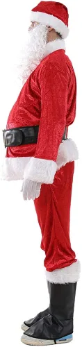 Vista 4 de AERO ARMOR Disfraz de Papá Noel para hombre de Navidad
