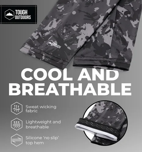 Vista 6 de Tough Outdoors Mangas deportivas de compresión para hombres y mujeres, para jóvenes, niños, baloncesto, tiro de fútbol, béisbol