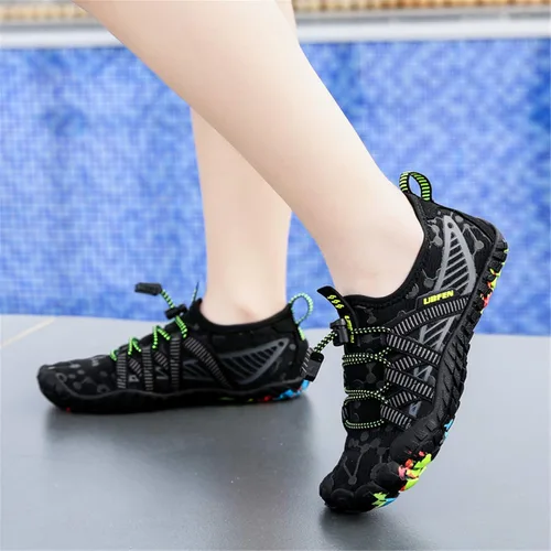 Vista 5 de UBFEN - Zapatos para el agua para niños y niñas, acuáticos y livianos, de secado rápido para ir a la playa, practicar deportes y natación, es como