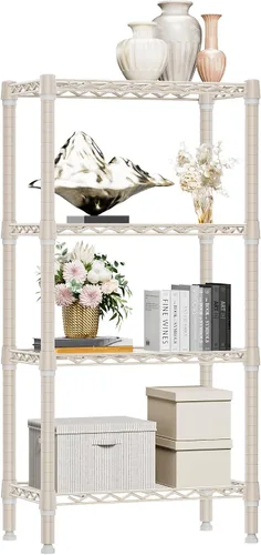 Vista 21 de M MZG Estantería de almacenamiento de alambre de 450 libras, estantería de 3 niveles, organizador de acero, estante de alambre para el hogar, Cromo