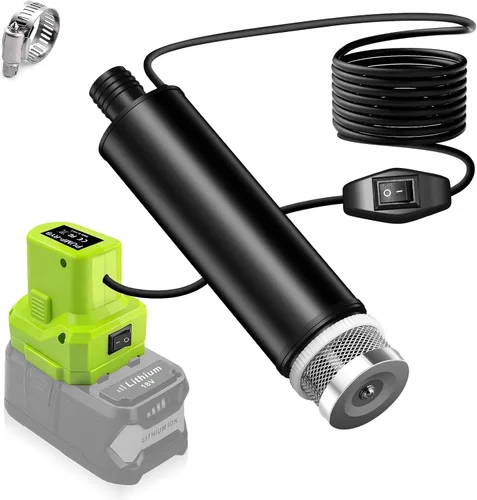 Vista 9 de Bomba de agua sumergible para batería Makita de 18 V, 635 GPH 100 W, bomba de transferencia de agua inalámbrica para tina, estanque, jardín