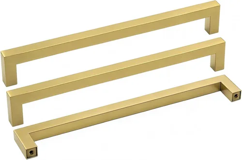 Vista 15 de Goldenwarm Paquete de 10 manijas cuadradas de bronce champán de 3 pulgadas (2.992 in) para armarios de cocina, armarios, aparadores y accesorios