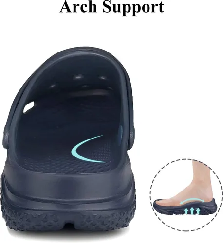Vista 5 de Zuecos de jardín para hombres y mujeres con soporte de arco, sandalias deslizantes clásicas unisex para adultos para exteriores, playa, piscina
