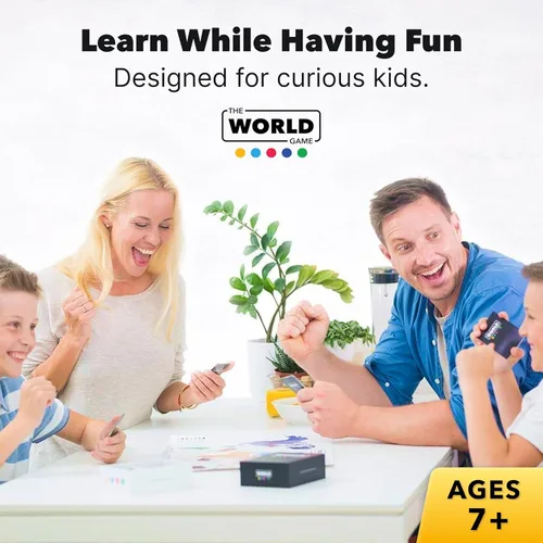 Vista 7 de The World Game - Juego de cartas de geografía - Juego de mesa educativo para niños, familia y adultos - Idea de regalo de aprendizaje genial