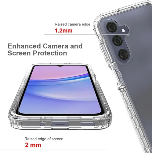 Vista 3 de Funda híbrida para Samsung Galaxy A16 5G, protección contra caídas, resistente, resistente, antideslizante, antiarañazos, funda protectora