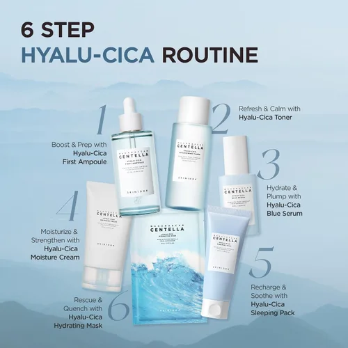 Vista 8 de SKIN1004 Hyalu-Cica - Crema hidratante facial con ácido hialurónico, crema centella para hidratación profunda, gel hidratante nutritivo ligero