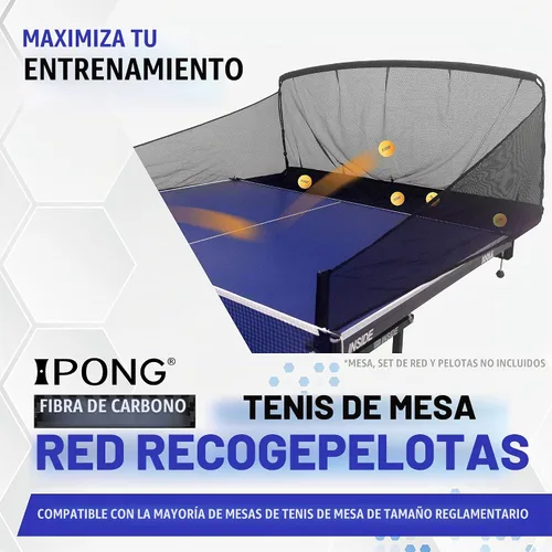 Vista 2 de JOOLA iPong - Red de captura de fibra de carbón para mesa de ping-pong - Red de práctica que se adjunta a la mesa de ping-pong para la recolección