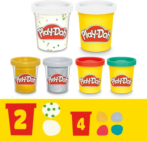 Vista 6 de Play-Doh Drill 'n Fill - Juguete dental para niños de 3 años en adelante con cavidad y compuesto de modelado de color metálico, 10 herramientas, 6