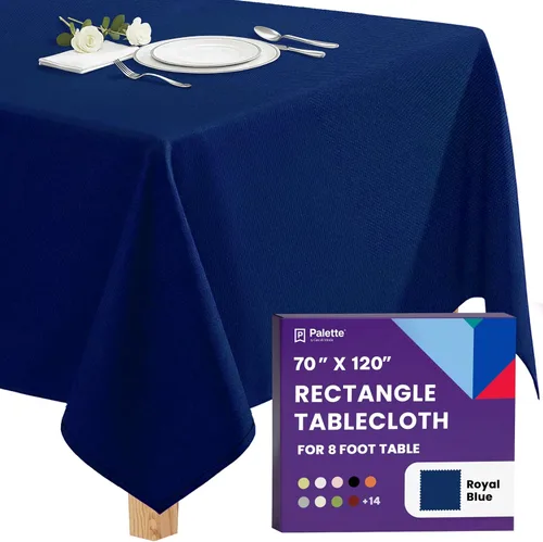 Vista 51 de Gee Di Moda - Mantel rectangular de 60 x 84 pulgadas – Mantel rectangular de poliéster lavable para mesa de 5 pies
