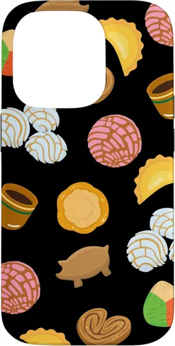 Vista 17 de Conchas Pan Dulce Patrón Negro Teléfono Caja Latina Regalo Caso para iPhone 17
