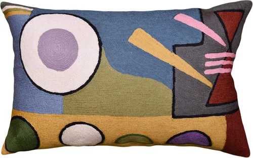 Vista 6 de Funda de almohada lumbar Hundertwasser biomorfo, funda de almohada abstracta moderna para sofá, casa de campo, para silla de exterior, cojines